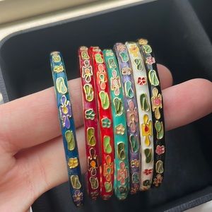 Cloisonne bangle set NEW